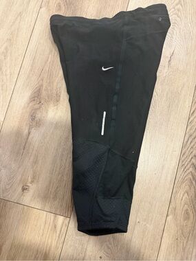 Nike Black Running Capris with Reflective Accents